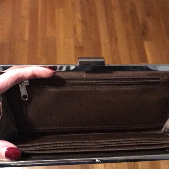 Metallic brown faux snakeskin clutch/wallet - Picture 3 of 3